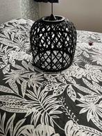 Zwarte rieten hanglamp - Groningen, Huis en Inrichting, Lampen | Hanglampen, Ophalen, Gebruikt, Hout, Minder dan 50 cm