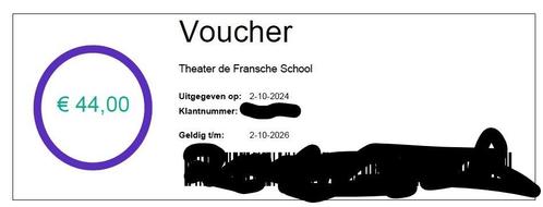 Voucher theater de Franse School Culemborg, Tickets en Kaartjes, Theater | Cabaret en Komedie, Eén persoon