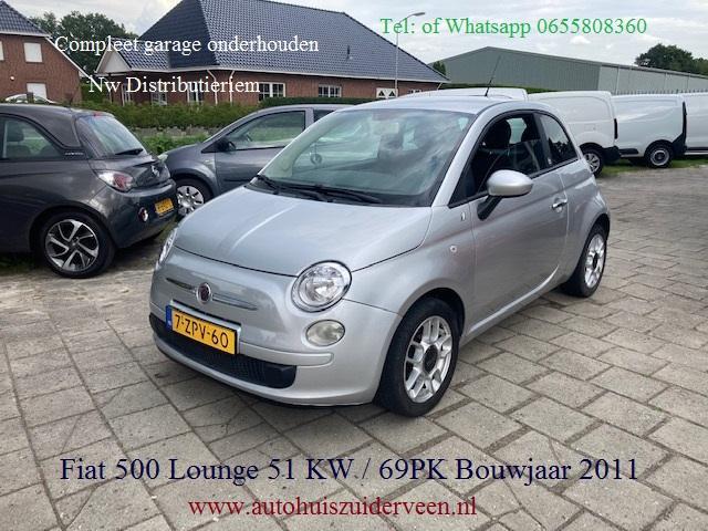 FIAT 500 1.2 Lounge Airco Garage Onderhouden, Auto's, Fiat, Bedrijf, Te koop, ABS, Airbags, Airconditioning, Alarm, Bluetooth