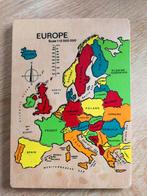 Puzzel Europa hout, Gebruikt, Ophalen