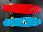 Skateboard pennyboard blauw rood, Skateboard, Ophalen of Verzenden, Zo goed als nieuw