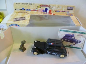 Solido 6102 Citroën Traction Gaz FF1 in doos 1:43 militair m beschikbaar voor biedingen