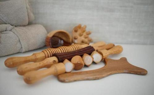 Professionele Madero Therapie Set,Relax Wood (massief  hout), Sport en Fitness, Massageproducten, Zo goed als nieuw, Hotstone