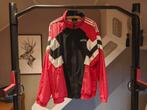 Vintage/retro Adidas jack rood/zwart/wit maat L, Maat 52/54 (L), Ophalen of Verzenden, Adidas, Gedragen