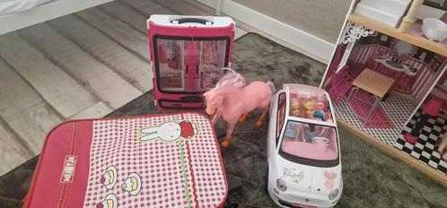 Poppen/ paarden/ koffer, Kinderen en Baby's, Speelgoed | Poppen, Gebruikt, Barbie, Ophalen of Verzenden