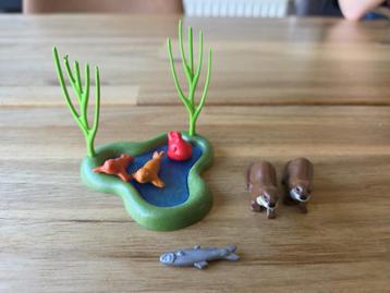 Playmobiel diertjes met vijvertje beschikbaar voor biedingen