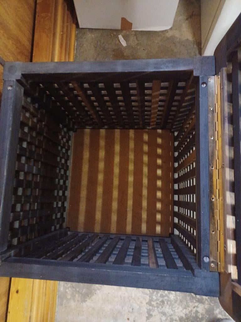 Opbergkist van ikea met pianoschanier - Houten kist, Minder dan 55 cm, Vierkant, Zo goed als nieuw, Hout