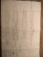 Aanzicht/plattegrond radar boot de majesteit 1/100, Hobby en Vrije tijd, Modelbouw | Boten en Schepen, Overige merken, Ophalen of Verzenden