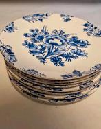 8 ah kerstservies kerst servies blauw ontbijtbordjes, Huis en Inrichting, Keuken | Servies, Gebruikt, Ophalen of Verzenden, Bord(en)