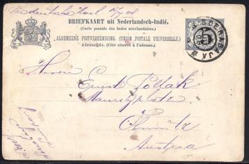 P97 Briefkaart Nederlands Indie Grootrondstempel Soerabaija beschikbaar voor biedingen