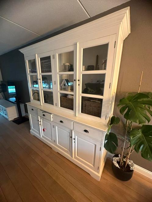 Mooie grote buffetkast/ vitrinekast, landelijke stijl, Huis en Inrichting, Kasten | Buffetkasten, Gebruikt, 200 cm of meer, 150 tot 200 cm