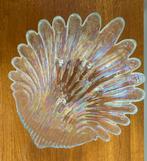 vintage saladeschaal schelp parelmoer glans, Gebruikt, Ophalen of Verzenden, Overige stijlen, Glas