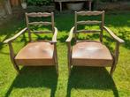 Stoelen vintage, Huis en Inrichting, Stoelen, Ophalen, Gebruikt, Twee, Bruin