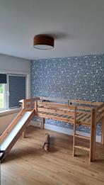 Bed met glijbaan van Vipack, Ophalen, Eenpersoons, Zo goed als nieuw, 200 cm