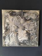 Acryl Schilderij, 50x50 cm  Goud, wit en zwart, Nieuw, Ophalen of Verzenden, Schilderij, 50 tot 75 cm