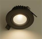 P44 LED inbouwspot kantelbaar 5 Watt Dimbaar 2700K Zwart, Metaal of Aluminium, Ophalen of Verzenden, PREMIUM, Plafondspot of Wandspot