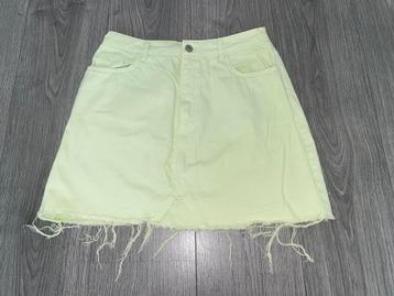 denim co lime groene spijker denim skater rok mt 40 beschikbaar voor biedingen