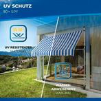Tillvex- Balkon markies, 300 cm, Blauw/ Wit NIEUW IN DOOS !!, Tuin en Terras, Nieuw, Ophalen of Verzenden, Markies, 250 cm tot 450 cm