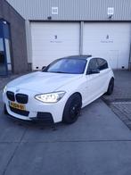BMW 1-Serie 118I M sport 125KW 5DR Aut8 2014 Wit, Auto's, 65 €/maand, Achterwielaandrijving, 4 cilinders, Lichtsensor