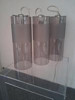 3 Kartell Ferruccio hanglampen transparent grijs/ bruin 1994, Ophalen of Verzenden, Zo goed als nieuw, Minder dan 50 cm