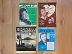 Oude Engelstalige hits: bladmuziek + teksten o.a. Honolulu, Gebruikt, Zang, Ophalen of Verzenden, Artiest of Componist