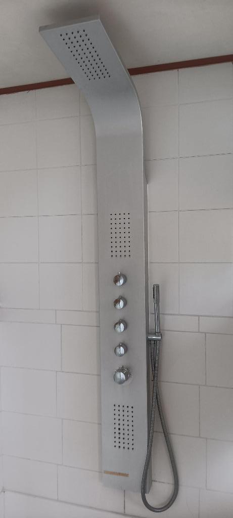 douchekolom, Doe-het-zelf en Verbouw, Sanitair, Gebruikt, Douche, Chroom, Ophalen