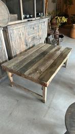 Robuuste onbehandelde oude matkttafel salontafel, Ophalen