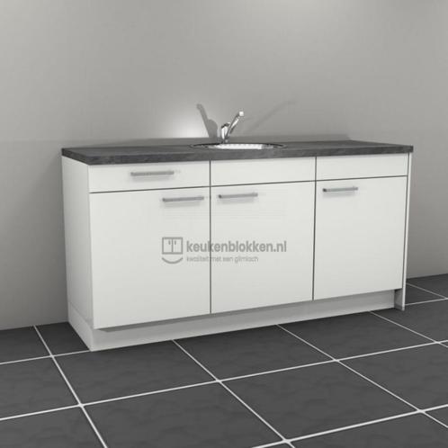 Keukenblok met spoelbak en koelkast rechts 1.80 m breed - A, Huis en Inrichting, Keuken | Keukenelementen, Nieuw, Minder dan 100 cm