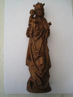 HOUTEN HAND GESNEDEN BEELD ; MARIA m .KIND JESUS  35 CM, Antiek en Kunst, Kunst | Beelden en Houtsnijwerken, Verzenden