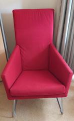 Zgan rood wol fauteuil "Don" Label, Gerard van den Berg, Ophalen, Zo goed als nieuw, 75 tot 100 cm