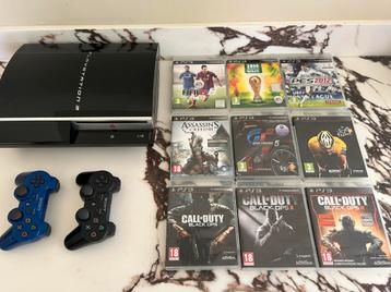 PlayStation 3 + Controllers + Topgames beschikbaar voor biedingen