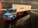 Tekno Scania 142 torpedo demo met 2x20ft cont op chassis, Hobby en Vrije tijd, Ophalen of Verzenden, Zo goed als nieuw, Bus of Vrachtwagen