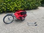 vidaXL fietstransporttrailer fietskar met 1 wiel & opbergtas, Fietsen en Brommers, Fietsaccessoires | Aanhangers en Karren, Gebruikt
