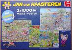 Jan van Haasteren 3x1000 Paardenrace/Muziekpaviljoen/De Mars, Ophalen, 500 t/m 1500 stukjes, Gebruikt, Legpuzzel