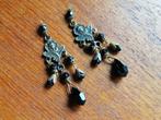 Jugendstil stijl oorhangers met boheems glas, 6,5 cm lang, Verzenden, Overige materialen, Oorbellen