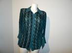 Elisabetta Franchi deels zijde blouse monogram print IT 46