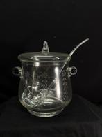 Grote glazen punch bowlstel, Ophalen