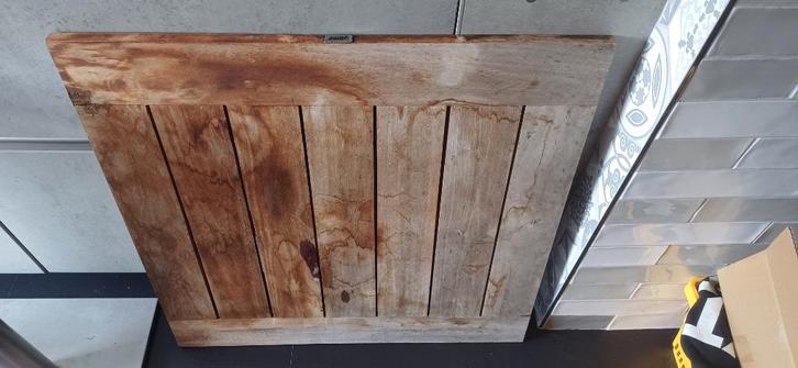 tafelblad merk Sediamo, teak hout, 80x80, Tuin en Terras, Tuinmeubel-accessoires, Gebruikt, Ophalen of Verzenden