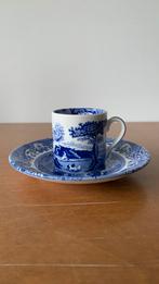 Spode Blue Italian espresso kop en schotel, Ophalen of Verzenden