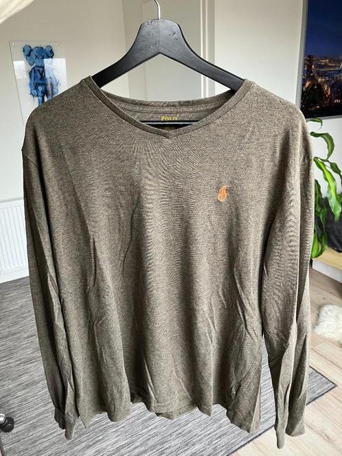 Ralph Lauren longsleeve maat M, Kleding | Heren, Polo's, Zo goed als nieuw, Maat 48/50 (M), Bruin, Ophalen of Verzenden