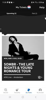 1x sombr ticket Afas Live, Tickets en Kaartjes, Eén persoon, Maart