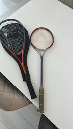2 squash rackets. Zeer goed op spanning., Ophalen of Verzenden, Zo goed als nieuw, Racket, Met hoes