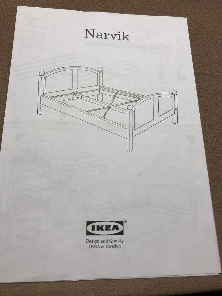 Ikea Narvik bedframe 180x200, Huis en Inrichting, Slaapkamer | Bedden, Gebruikt, Tweepersoons, 180 cm, 200 cm, Hout, Ophalen