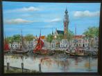 Veere  oude haven /Veersemeer /veersegat /Arnemuiden, Antiek en Kunst, Kunst | Schilderijen | Klassiek, Ophalen