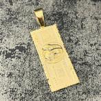 14 karaat gouden hanger massief dollar valuta $, Ophalen of Verzenden, Nieuw, Goud, Kruis of Symbool