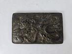 Plaquette draken en karakters, brons, China, midden 20e eeuw, Ophalen of Verzenden, Brons