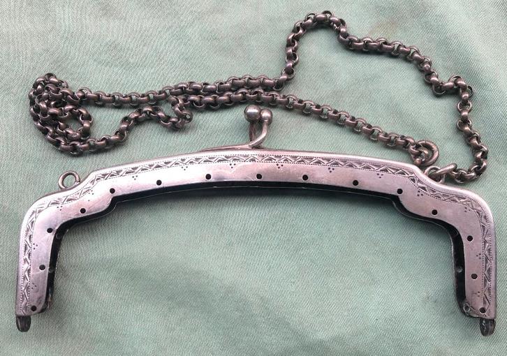 zilveren beugel voor tas, Antiek en Kunst, Antiek | Goud en Zilver, Zilver, Ophalen of Verzenden