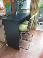 Bar met 2 Zuiver barkrukken, Huis en Inrichting, Barkrukken, Ophalen, Gebruikt, Met voetsteun, 60 tot 90 cm