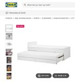 Ikea 1 persoons bed uitschuifbaar logeerbed 2 lades, Huis en Inrichting, Slaapkamer | Bedden, Ophalen, Gebruikt, 90 cm, Eenpersoons