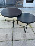 Houten bijzettafels, Tuin en Terras, Tuinsets en Loungesets, Ophalen, Zo goed als nieuw, Hout, 2 zitplaatsen
